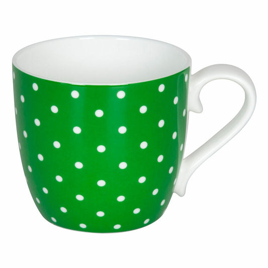 Könitz Little Dots Apple Mug, Cup, Coffee Cup, Bone China, Green, 400 ml, 11 2 057 2344