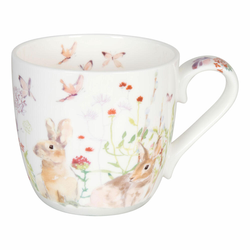 Könitz Victoria Lowe Spring Bunnies Becher, Tasse, Kaffeebecher, Teetasse, Bone China, 325 ml, 11 2 057 2368