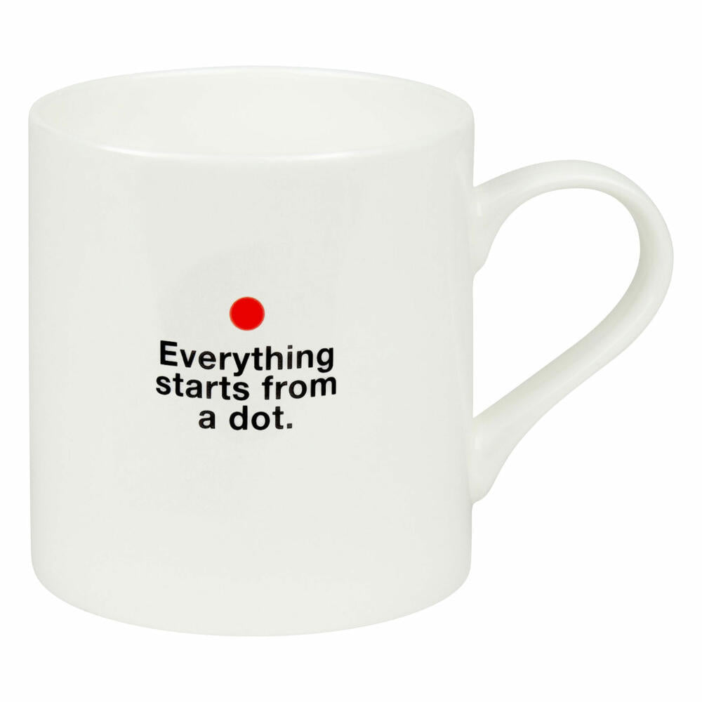 Könitz Mug Bauhaus - Everything starts, Cup, Coffee Mug, Bone China, white, 400 ml, 11 2 004 2312