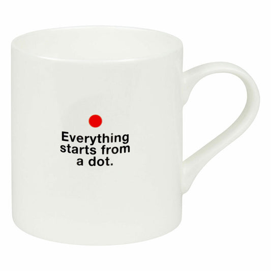 Könitz Becher Bauhaus - Everything starts, Tasse, Kaffeebecher, Bone China, weiß, 400 ml, 11 2 004 2312