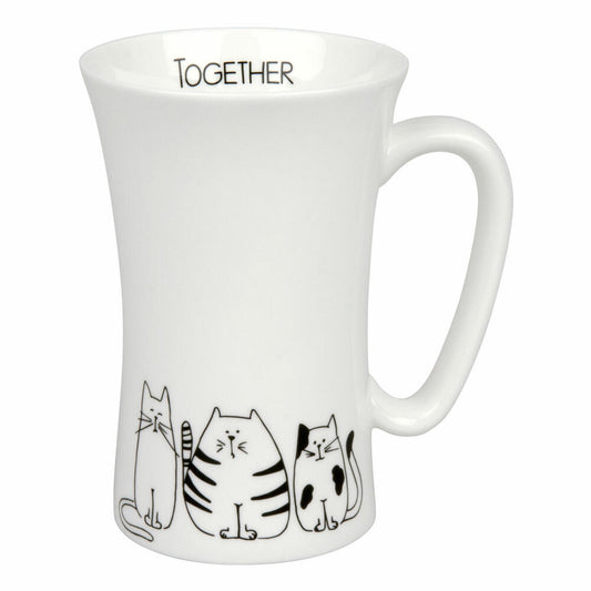 Könitz Funny Cats Mega Mug, Becher, Tasse, Riesentasse, Bone China, Katzen, 630 ml, 11 2 016 2075