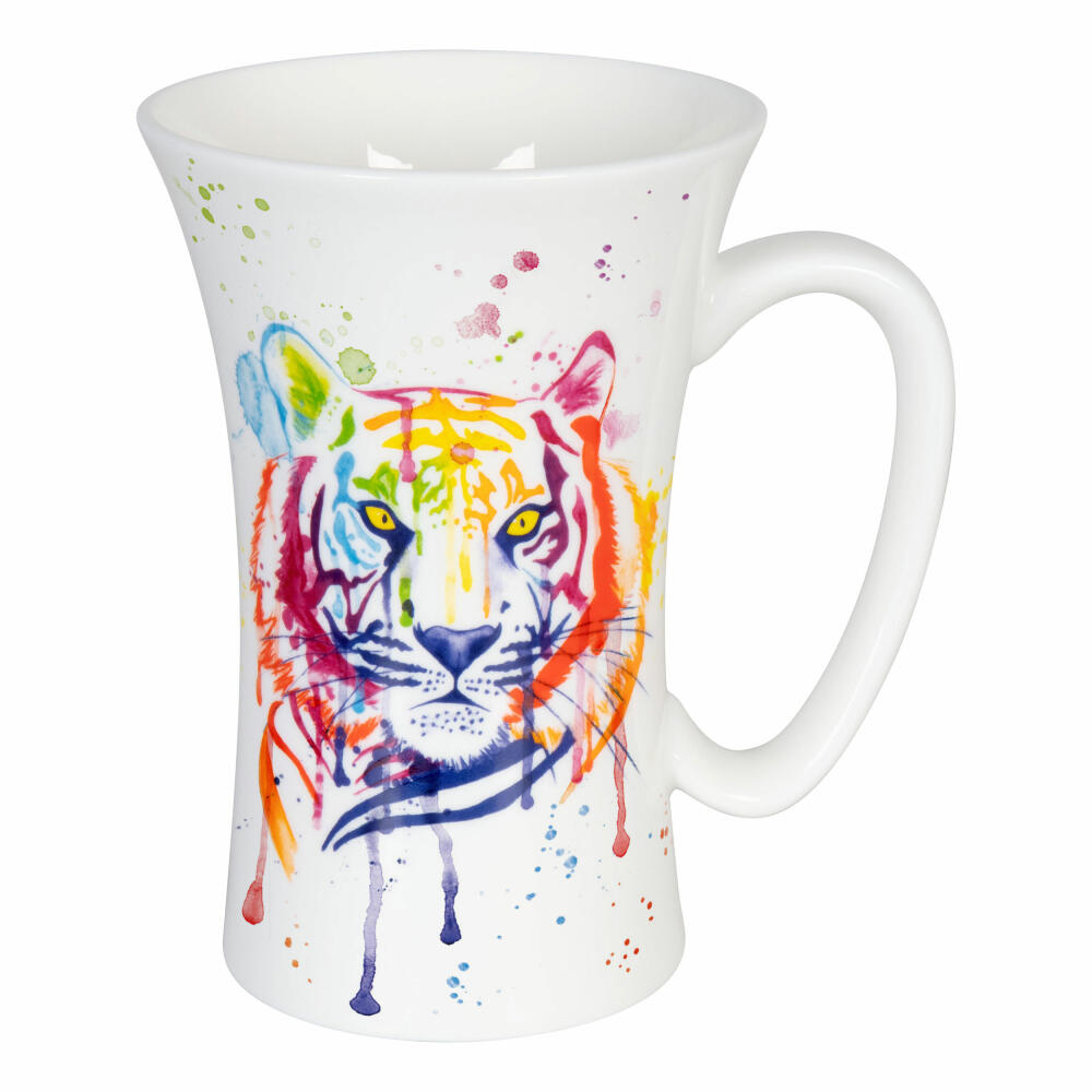 Könitz Design Watercoloured Aninmals Tiger Mega Mug, Becher, Tasse, Kaffeebecher, Teetasse, Bone China, 510 ml, 11 2 016 2293