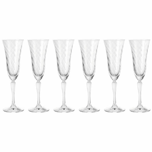 Leonardo Volterra champagne glass set of 6, champagne flute, champagne flute, clear glass, glass, 80 ml, 17736