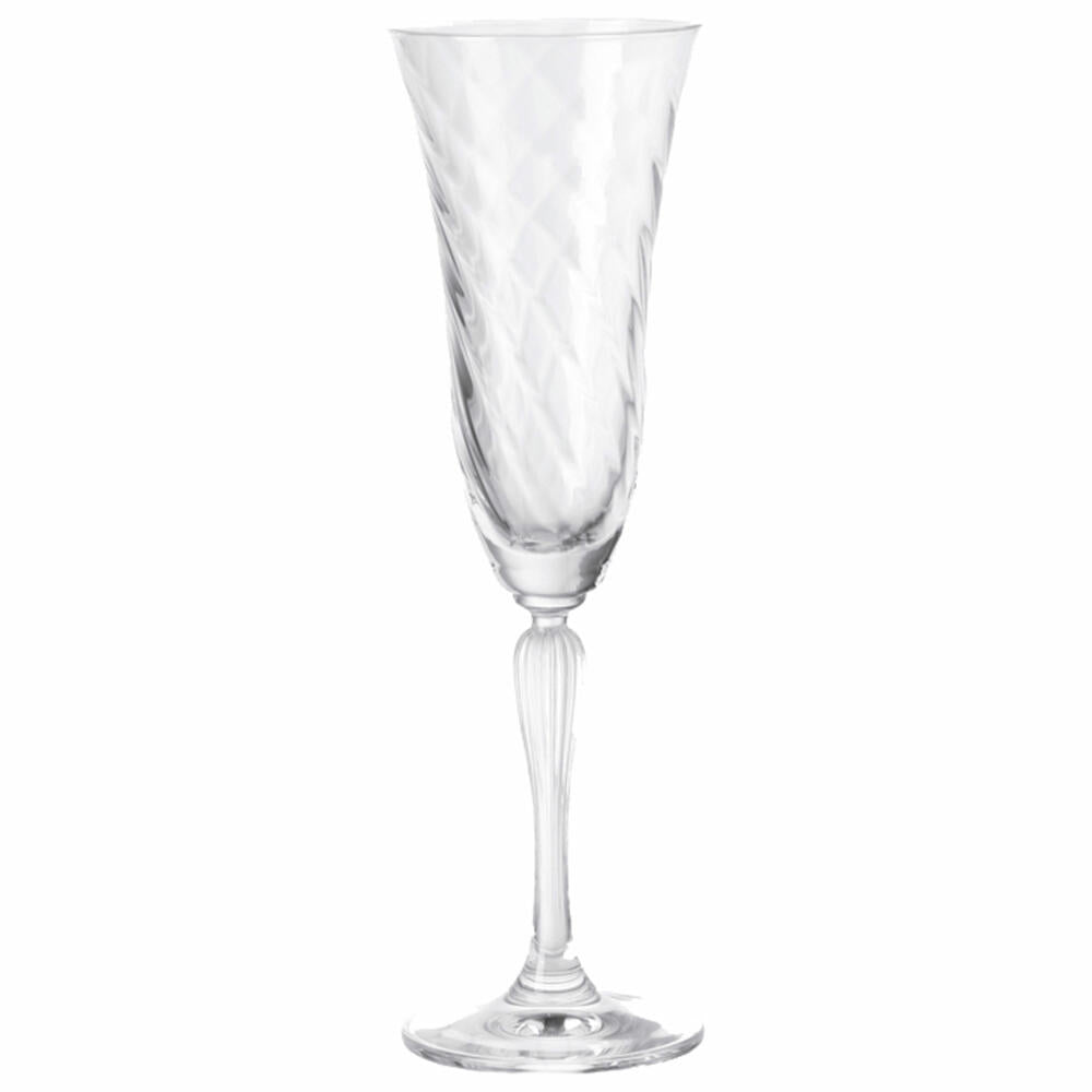 Leonardo Volterra champagne glass set of 6, champagne flute, champagne flute, clear glass, glass, 80 ml, 17736