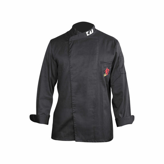 Shun Kochjacke, Küchen Koch Jacke, Poliyester / Baumwolle, Schwarz, Herren-Größe M, 43070350