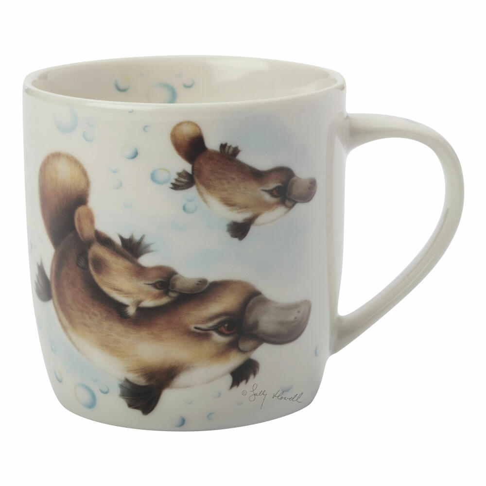 Maxwell &amp; Williams Sally Howell Mug Platypus, Cup, in Gift Box, Porcelain, Metal, Multi-Colour, 375 ml, DX0458