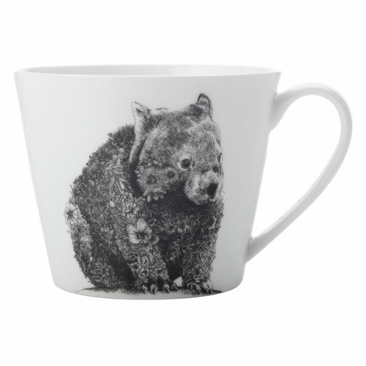 Maxwell &amp; Williams Marini Ferlazzo Mug Wide Wombat, Cup, Coffee Mug, Premium Ceramic, Black, White, 450 ml, DX0534