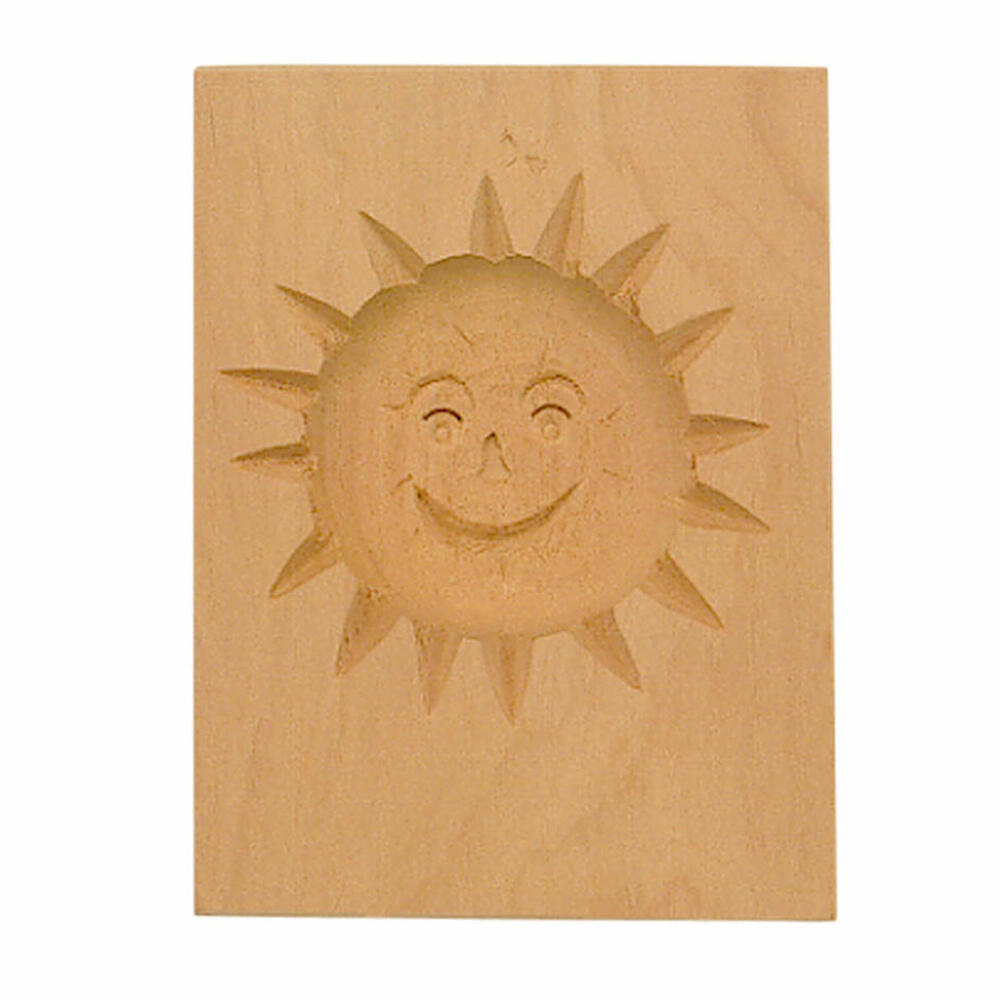 Städter Springerle-Model Sonne, Holz-Prägeform, Plätzchenform, Spekulatiusform, Holz, 5.5 x 8 cm, 841147