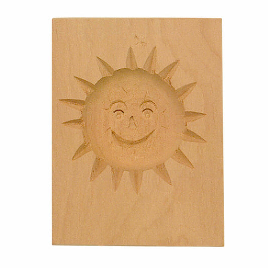 Städter Springerle-Model Sun, wooden embossing form, cookie form, speculatius form, wood, 5.5 x 8 cm, 841147