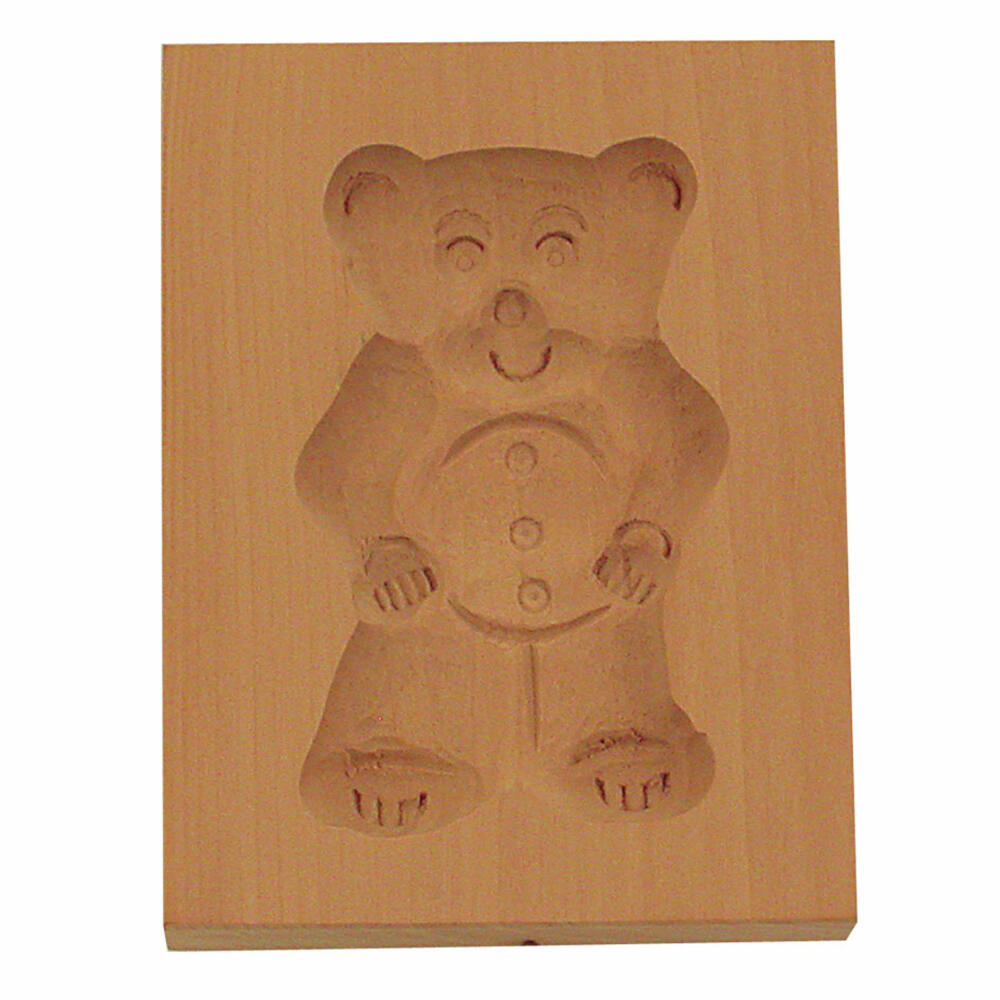 Städter Springerle-Model Teddybär, Holz-Prägeform, Plätzchenform, Spekulatiusform, Holz, 5.5 x 8 cm, 841239