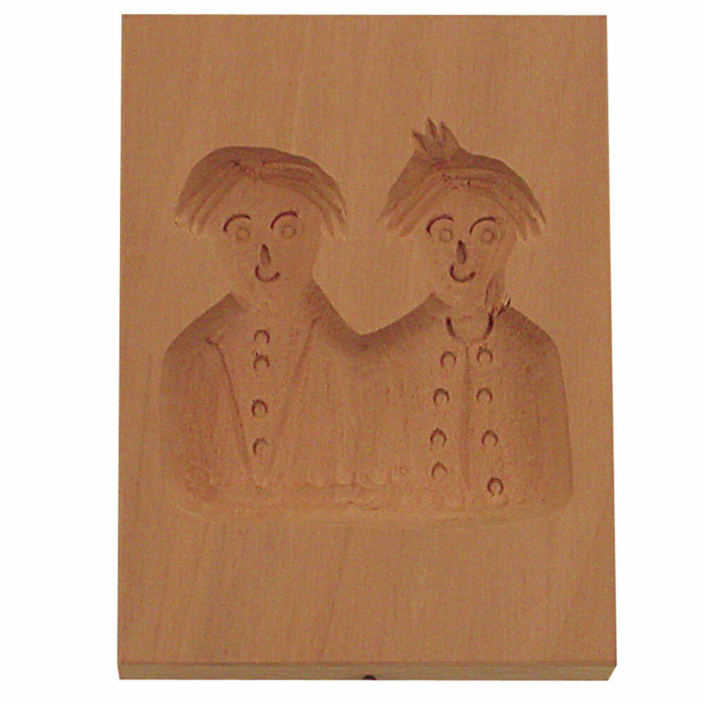 Städter Springerle-Model Max und Moritz, Holz-Prägeform, Plätzchenform, Spekulatiusform, Holz, 5.5 x 8 cm, 841246