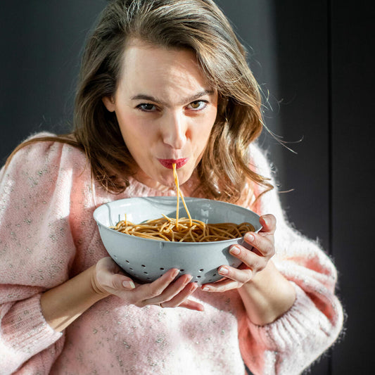 Koziol Siehe Palsby M, colander, sieve, draining sieve, thermoplastic, Organic Blue, 2 L, 3806671