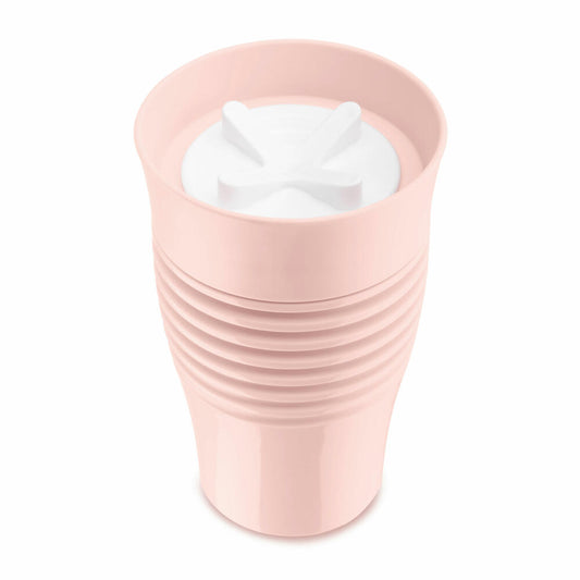 Koziol Safe To Go Thermobecher, Isolierbecher, Kaffeebecher, Trinkbecher, Thermo Becher, Kunststoff, Queen Pink / Cotton White, 400 ml, 3797365