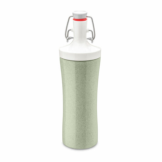 Koziol Plopp To Go Trinkflasche, Trink Flasche, Outdoorflasche, Getränkflasche, Wasserflasche, Kunststoff, Organic Green / Forest Green, 25.3 cm, 3796314