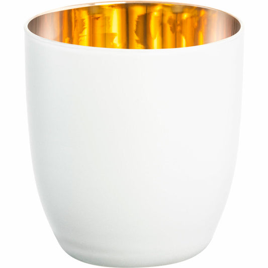 Eisch Espresso-Becher Cosmo Pure White, Espressobecher, Espressoglas, Kristallglas, Gold / Weiß, 100 ml, 77410998