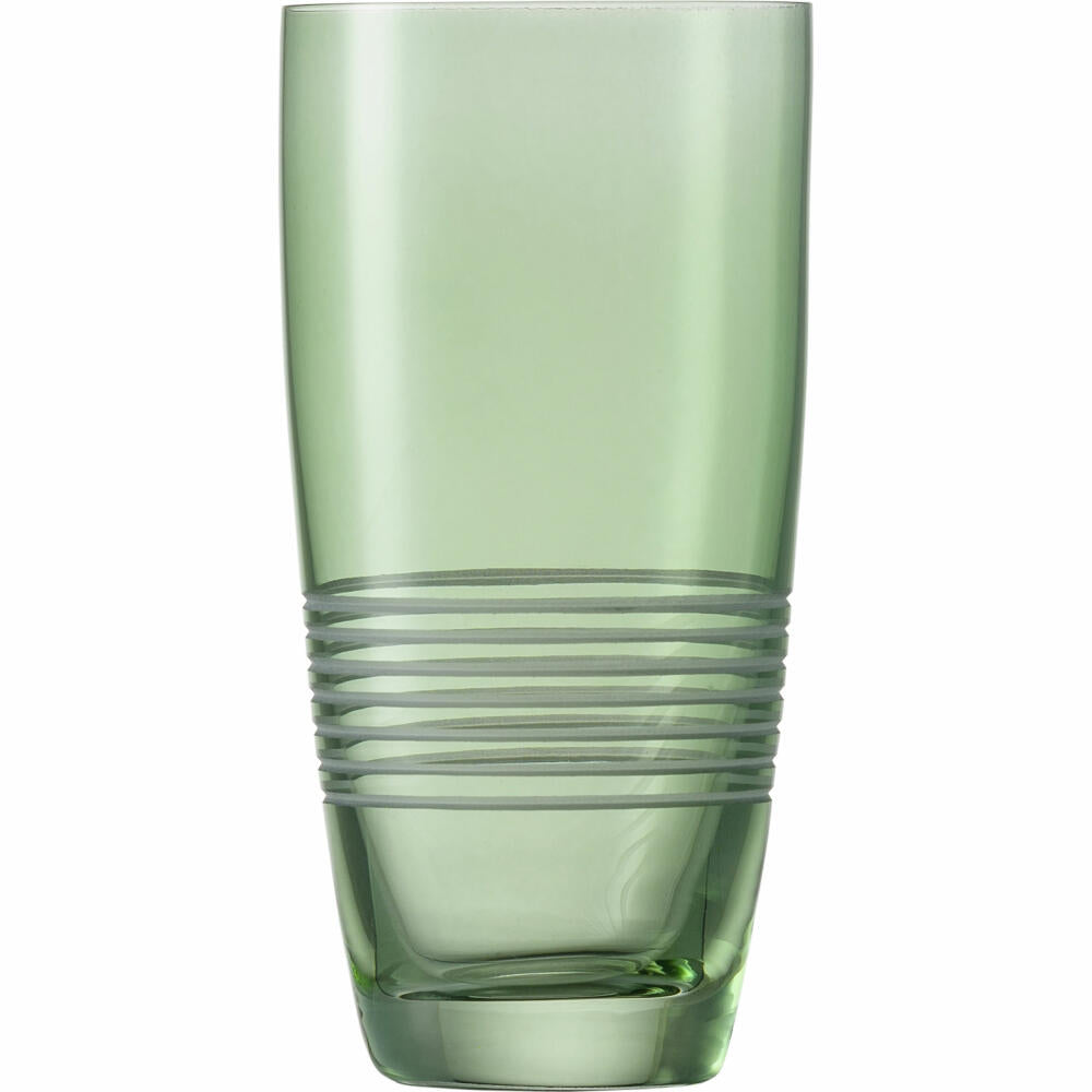 Eisch Longdrink Glass Centro, Drinking Glass, Water Glass, Longdrink Glass, Crystal Glass, Green, 480 ml, 70110406