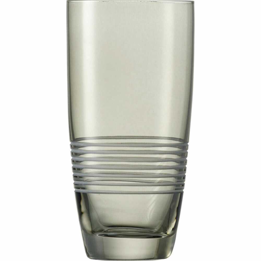 Eisch Longdrinkglas Centro, Trinkglas, Wasserglas, Longdrink Glas, Kristallglas, Grau, 480 ml, 70110404