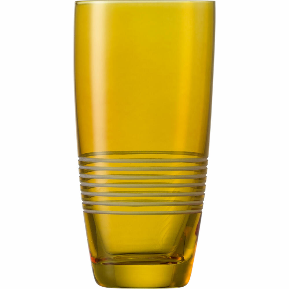 Eisch Longdrinkglas Centro, Trinkglas, Wasserglas, Longdrink Glas, Kristallglas, Orange, 480 ml, 70110401