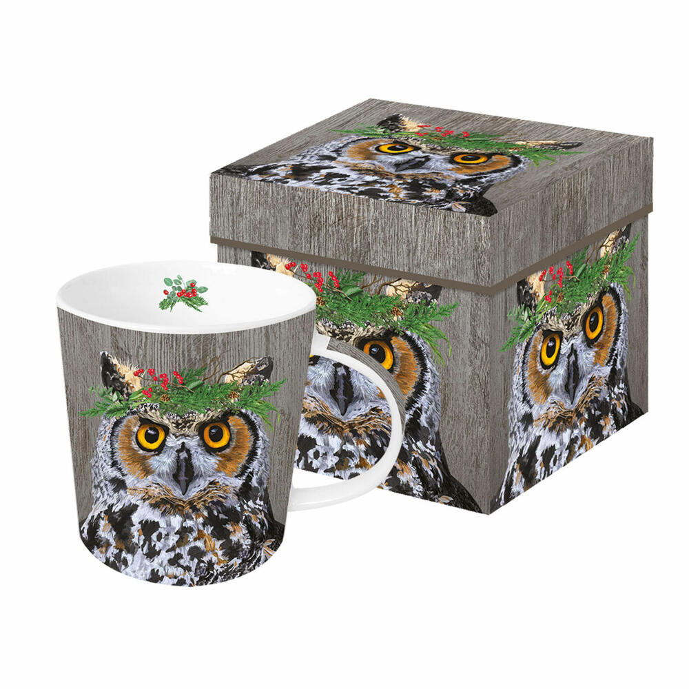 PPD Winter Berry Owl Trend Mug, in Geschenkbox, Tasse, Teetasse, Kaffee Becher, 350 ml, 604582