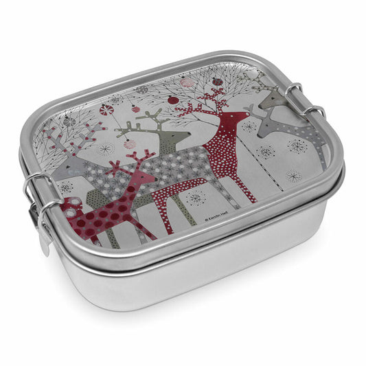 PPD Scandic Christmas Steel Lunch Box, Brotdose, Lunchbox, Vesperdose, Edelstahl, 900 ml, 604534