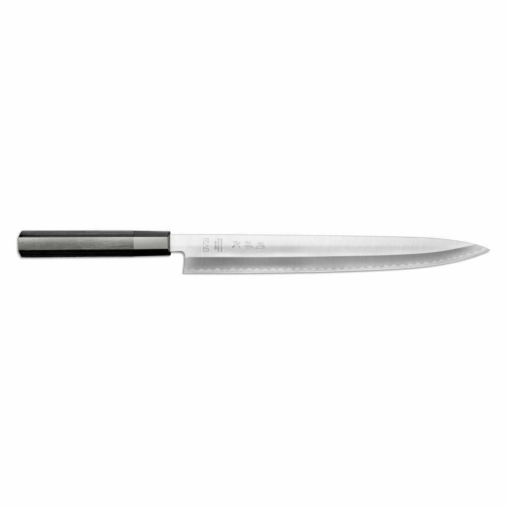 Kai Yanagiba knife Seki Magoroku KK, kitchen knife, filleting knife, carbon steel, pakka wood, blade length 27 cm, KK-0027