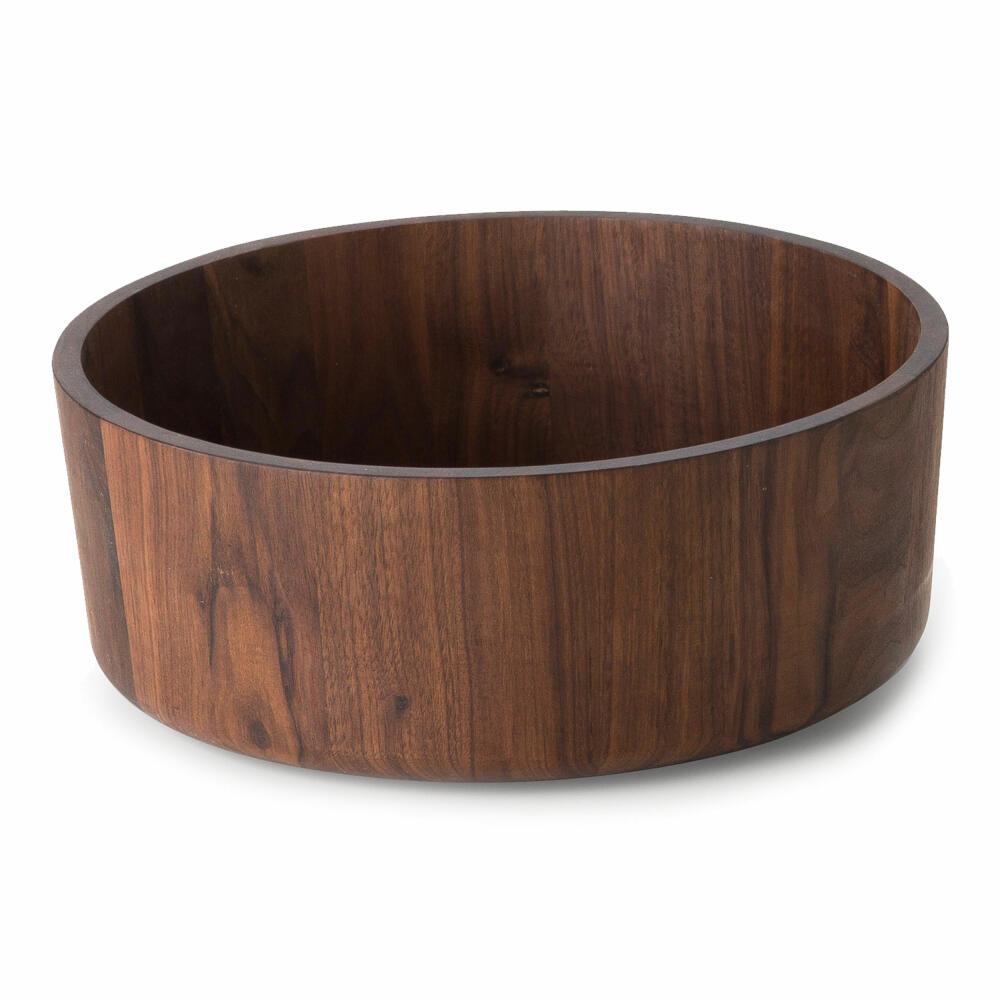 Continenta bowl, serving bowl, bowl, salad bowl, fruit bowl, wooden bowl, walnut wood, Ø 31 x 12 cm, 4236