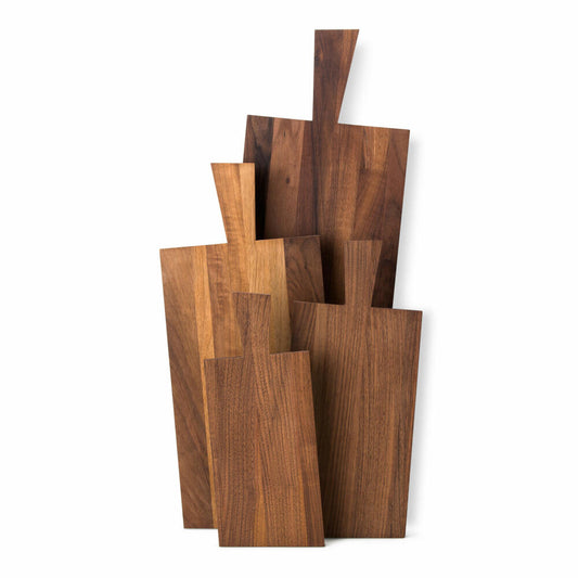 Continenta Schneidebrett, mit Griff, Servierbrett, Küchenbrett, Holzbrett, Walnussholz, 39 x 17 cm, 4202