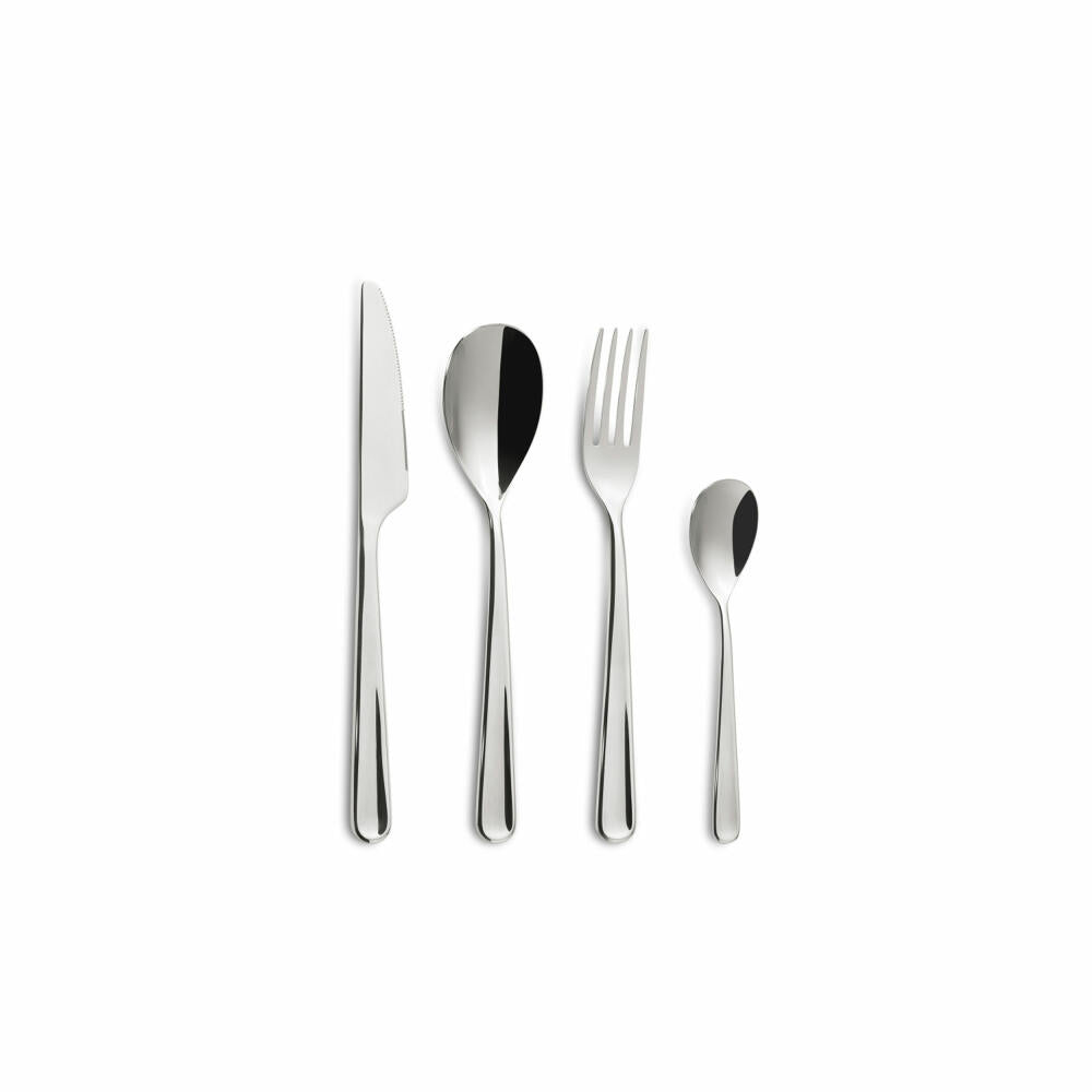 Comas cutlery set London 24-piece, table cutlery, stainless steel 18/10, silver-colored, 6710