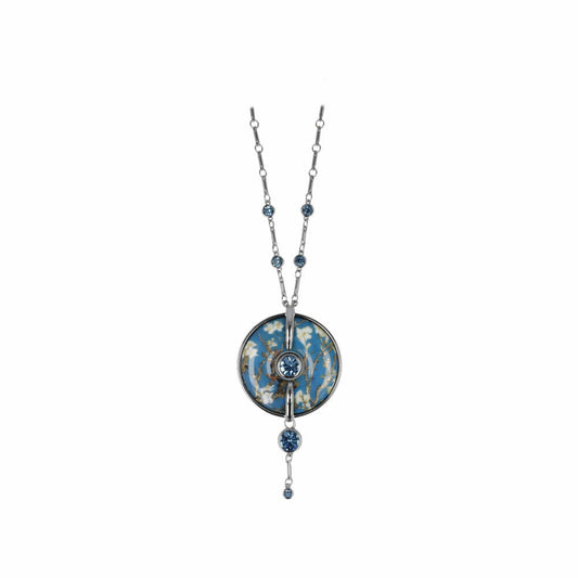 Goebel Necklace Vincent Van Gogh - Almond Tree Blue, Chain, Artis Orbis, Porcelain, Colorful, 4.5 cm, 67045251