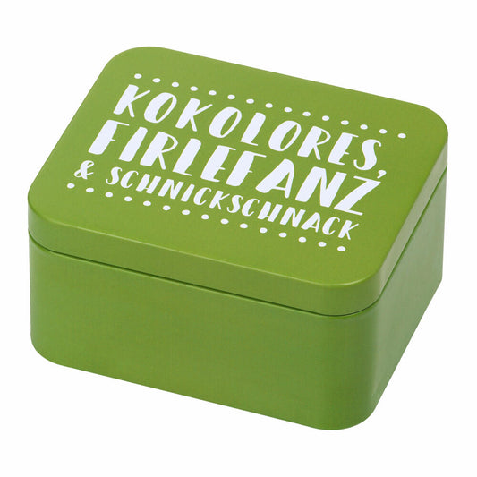 Birkmann gift box Kokolores, tin can, gift box, box, tinplate, green, 12 x 10 x 6 cm, 438231