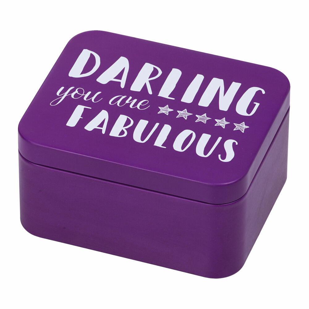 Birkmann Gift Box Darling, Tin Box, Gift Box, Box, Tinplate, Purple, 12 x 10 x 6 cm, 438132