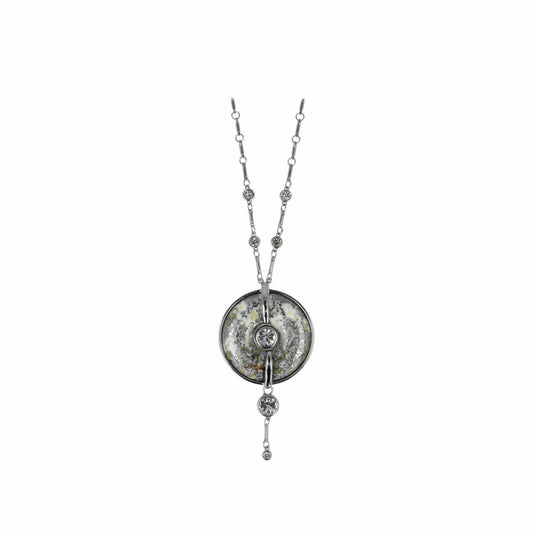 Goebel Necklace Vincent Van Gogh - Almond Tree Silver, Chain, Artis Orbis, Porcelain, Colorful, 4.5 cm, 67045371
