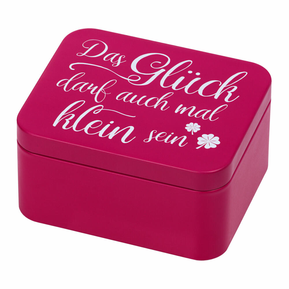 Birkmann Gift Box Happiness, Tin Can, Gift Box, Box, Tinplate, Granita, 12 x 10 x 6 cm, 438125