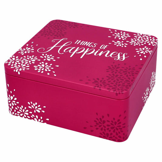 Birkmann Colour Kitchen Geschenkbox Things of Happiness, Gebäckdose, Plätzchendose, Keksdose, Weißblech, Granita, 21 x 19 cm, 439856