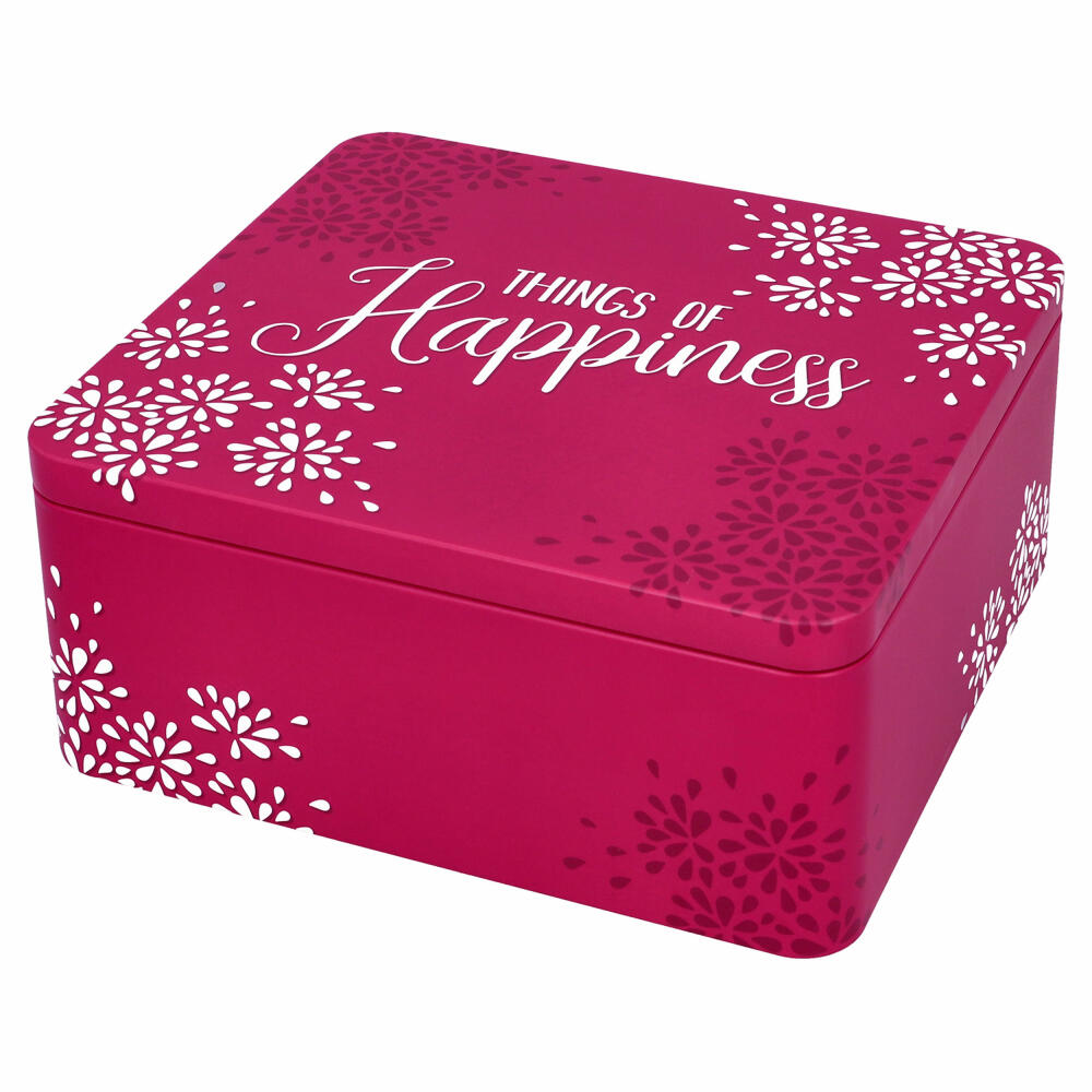 Birkmann Colour Kitchen Gift Box Things of Happiness, Biscuit Tin, Cookie Tin, Tinplate, Granita, 21 x 19 cm, 439856