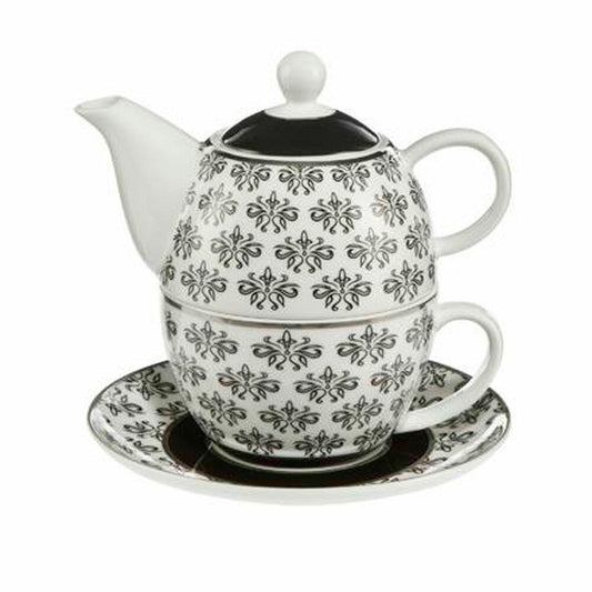 Goebel Diamonds - Tea for One Chateau Black and White black and white New Bone China 27050661