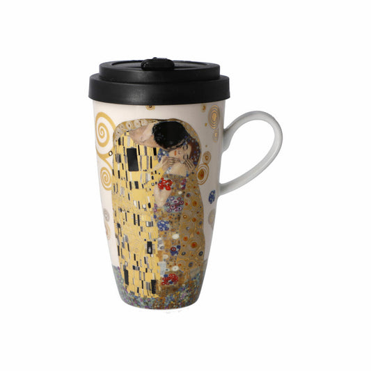 Goebel Mug To Go Gustav Klimt - Der Kuss, Trinkbecher, Kaffeebecher, Artis Orbis, Fine Bone China, Bunt, 500 ml, 67017051