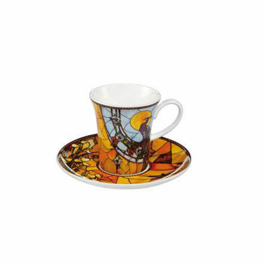 Goebel Peacock Blue - Espresso Cup Artis Orbis Louis Comfort Tiffany Colorful Fine Bone China 67011741