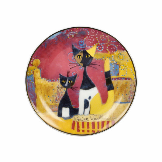 Goebel Miniteller Rosina Wachtmeister - I gatti festeggiano, Dekoteller, Teller, Fine Bone China, Bunt, 10 cm, 66860961