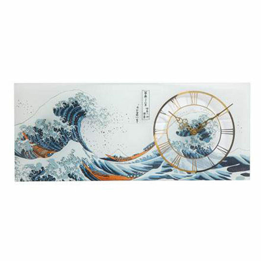 Goebel The Wave - Wall Clock Artis Orbis Katsushika Hokusai Colored Glass 67000301