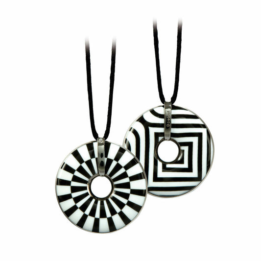 Goebel Wheel / Stripes - Necklace Artis Orbis Other black and white porcelain