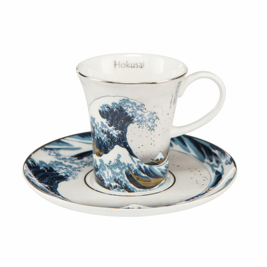 Goebel The Wave Espresso Cup, Espresso Cup, Drinking Cup, Hokusai, Porcelain, Silver, 67011721