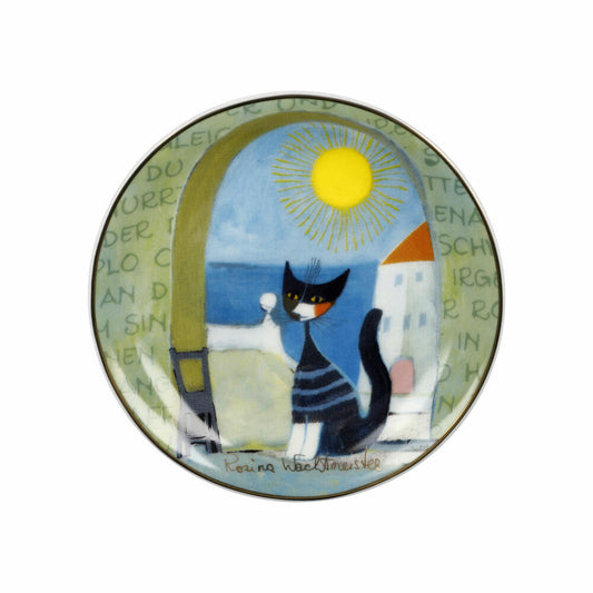 Goebel Miniteller Rosina Wachtmeister - Il gatto e il mare, Dekoteller, Teller, Fine Bone China, Bunt, 10 cm, 66860981