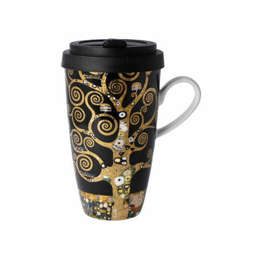 Goebel Mug To Go Gustav Klimt - Der Lebensbaum, Trinkbecher, Kaffeebecher, Artis Orbis, Fine Bone China, Bunt, 500 ml, 67017061