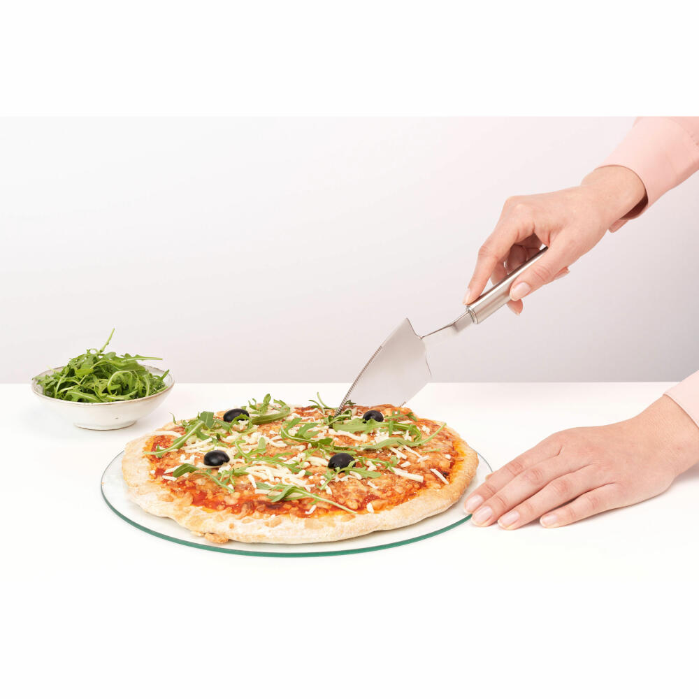 Brabantia Pizza-/Tortenheber Profile, Kochutensil, Küchenhelfer, Stahl, Matt Steel, 29 cm, 250163