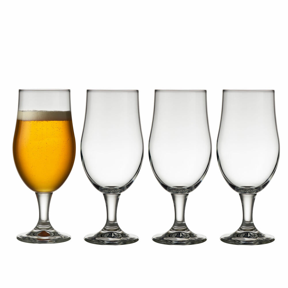 Lyngby Glass Beer Glass Juvel Set of 4, Pilsner Glass, Stemware, Glass, Clear, 490 ml, 916181