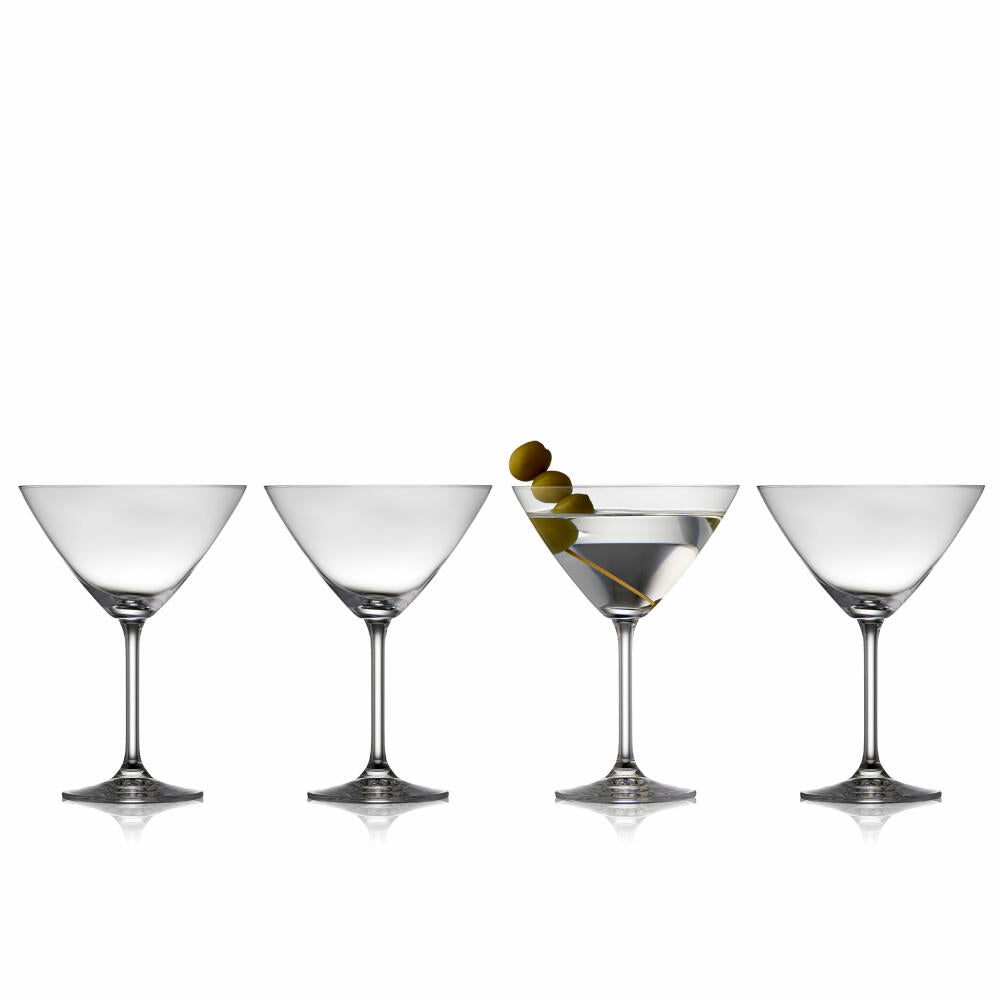 Lyngby Glass Martini Glass Juvel Set of 4, Cocktail Bowls, Crystal Glass, Clear, 280 ml, 916021