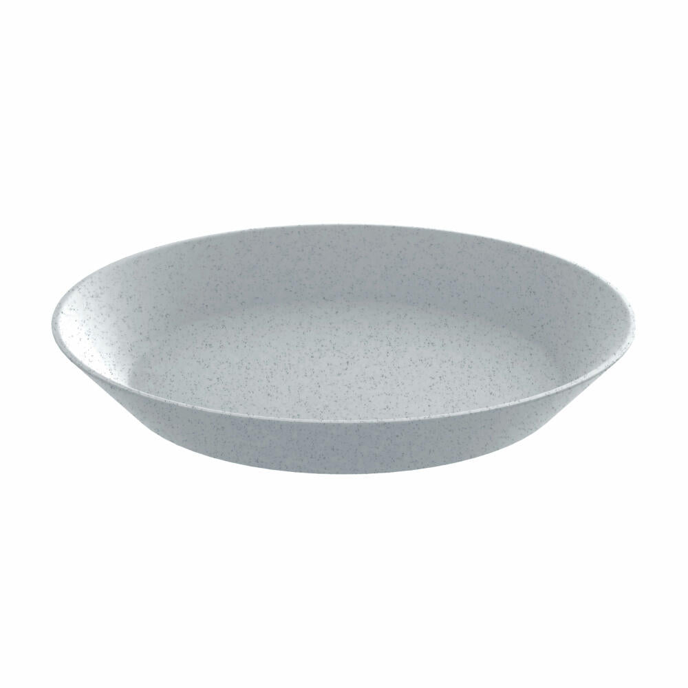 Koziol Tiefer Teller Connect, Suppenteller, Servierteller, Thermoplastischer Kunststoff, Organic Grey, 24 cm, 3143670