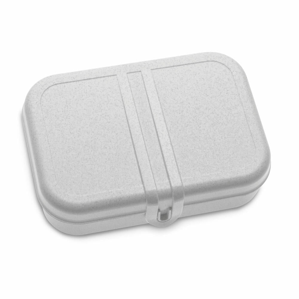 Koziol Pascal L Lunchbox mit Trennsteg, Behälter, Vorratsbehälter, Brotbox, Brotdose, Kunststoff, Organic Grey, 23.2 cm, 3152670