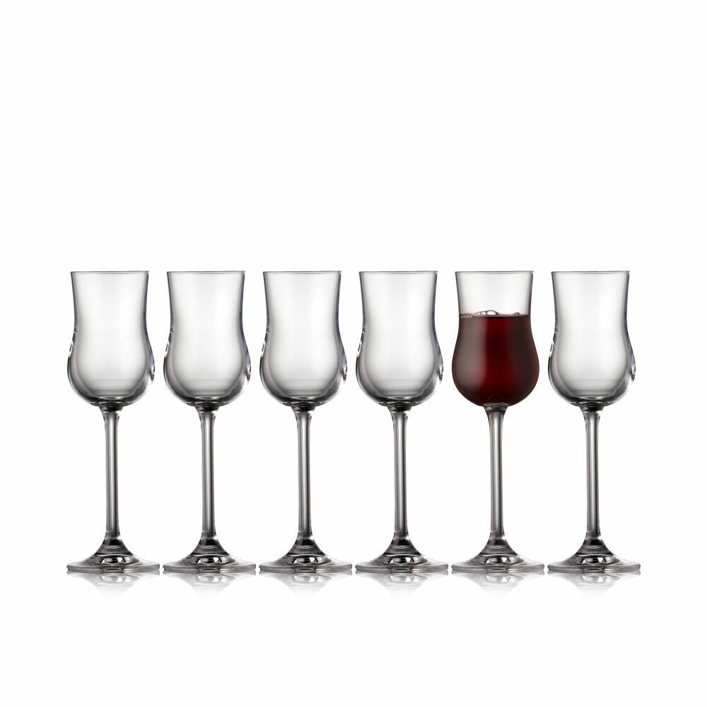 Lyngby Glas Spirits Port Wine Glass Juvel Set of 6, Crystal Glass, Clear, 90 ml, 916025